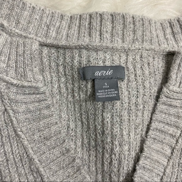 AERIE Gray Oversized Sweater - Picture 8 of 9